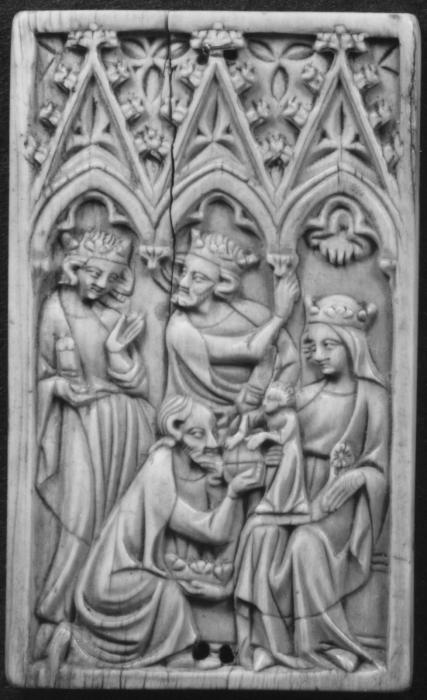 Writing tablet, 1 register, 3 arches across (frise d'arcatures; plaquette; tablette à écrire) (Front)