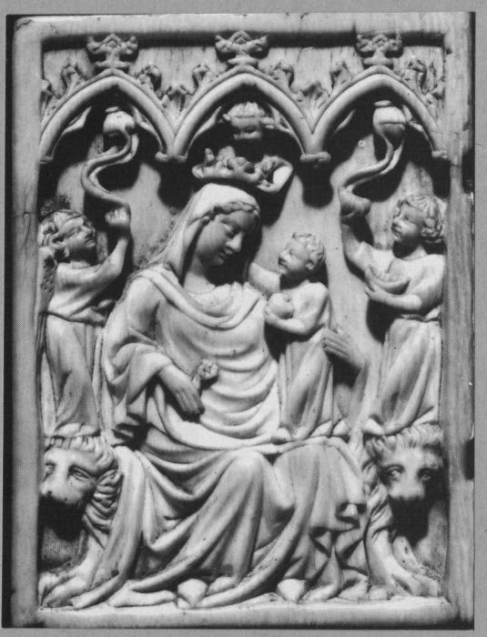 Wing, left (fragment of a diptych), 1 register, 3 arches across (plaquette; frise d'arcatures) (Front)