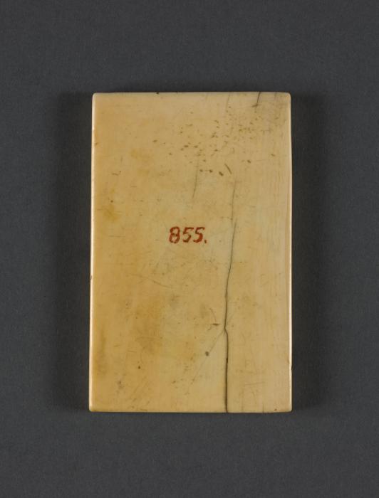 Wing, right (fragment of a diptych), 1 register, 1 arch across (plaquette) (Back)
