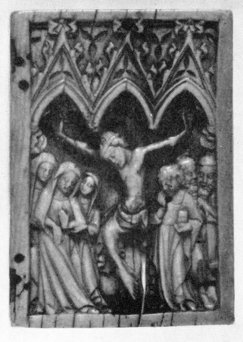 Wing, right (fragment of a diptych), 1 register, 3 arches across (plaquette; frise d'arcatures) (Front)