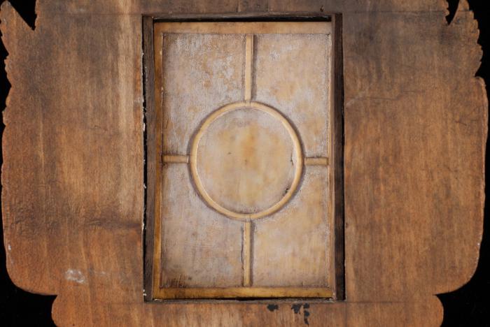 Writing tablet, 1 register, 3 arches across (frise d'arcatures; plaquette; tablette à écrire) (Back, detail)