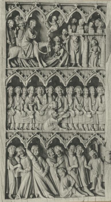 Diptych, 3 registers, 5 arches across (frise d'arcatures) (Front)