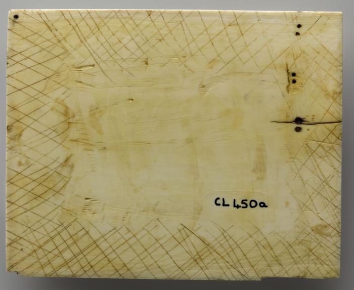 Panel (fragment of a casket), 1 register (coffret) (Back)