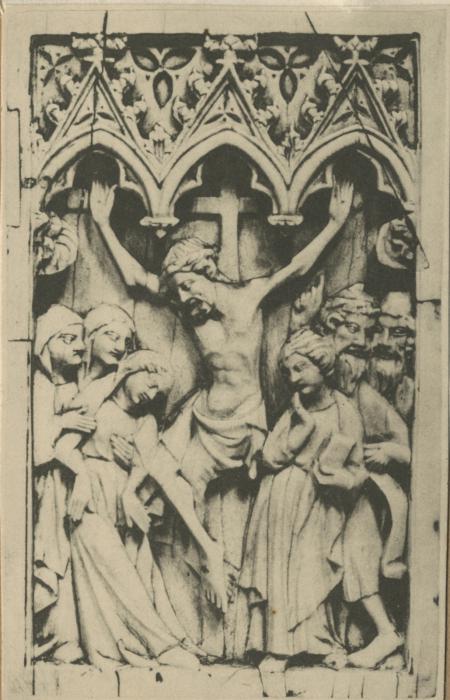 Wing, right (fragment of a diptych), 1 register, 3 arches across (plaquette; frise d'arcatures) (Front)