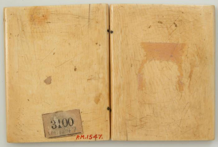 Diptych, 1 register, 3 arches across (frise d'arcatures) (Back)
