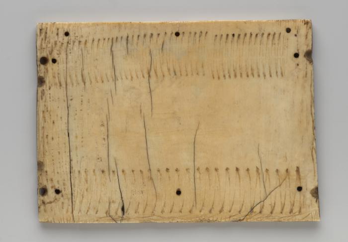 Panel (fragment of a casket), 5 arches across (frise d'arcatures; coffret) (Back)