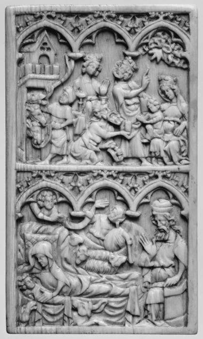 Writing tablet, 2 registers, 3 arches across (tablette à écrire; frise d'arcatures) (Front)