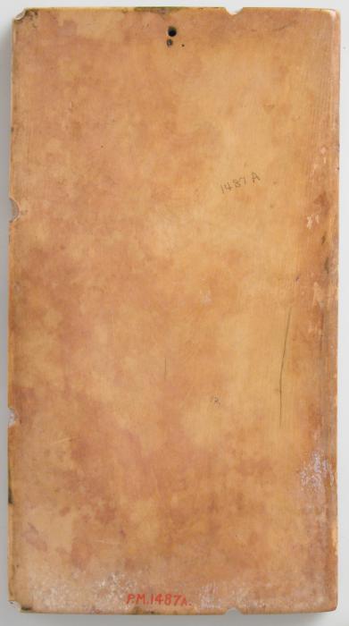 Wing, left (part of a diptych), 2 registers, with quatrefoils (quatre-feuilles) (Back)