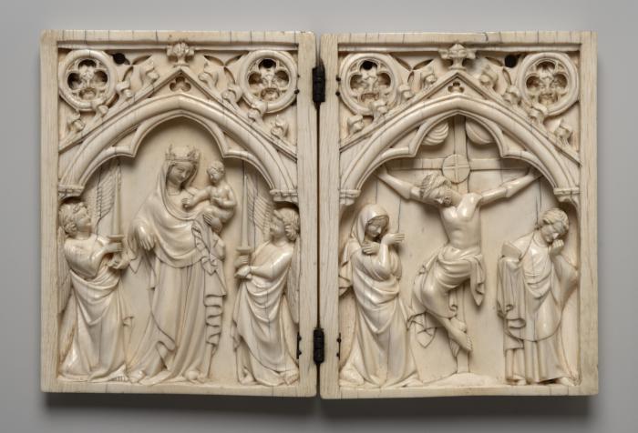 Diptych, 1 register, 1 arch across (plaquette) (Front)