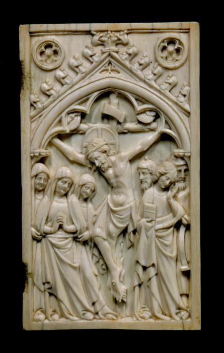 Diptych, 1 register, 1 arch across (plaquette) (Front, right)