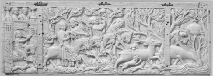Panel (fragment of a casket; back; coffret); known as the 'Coffret de l'Académie' (Front)