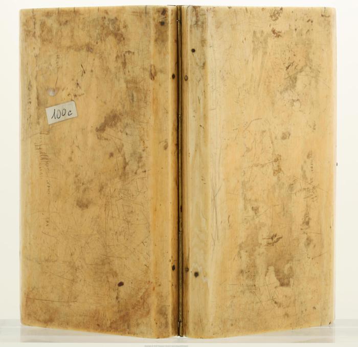 Diptych, 1 register, 1 arch across (plaquette; colonnettes) (Back)