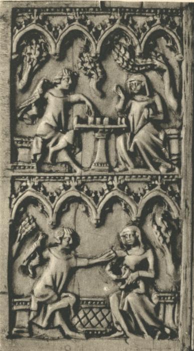 Writing tablets, 2 registers, 4 arches across (frise d'arcatures; tablettes à écrire) (Front)