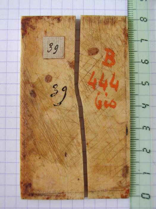 Writing tablet, 1 register, 3 arches across (frise d'arcatures; plaquettes; tablette à écrire) (Back)