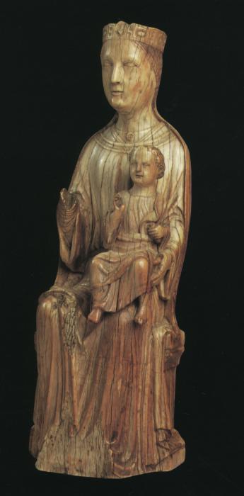 Statuette; Moussac Virgin and Child (Vierge à l'enfant de Moussac) (Front)