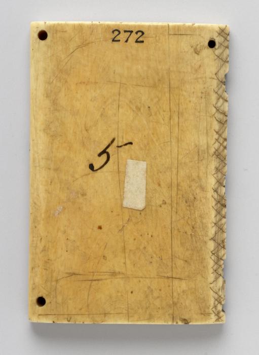 Wing, right (fragment of a diptych), 1 register, 1 arch across (plaquette) (Back)