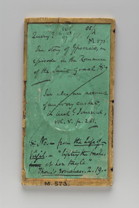 Writing tablets, 2 registers, with quatrefoils (quatre-feuilles; tablettes à écrire) (Back)