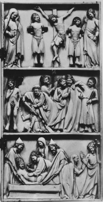 Diptych, 3 registers, 1 arch across (Wing, right)