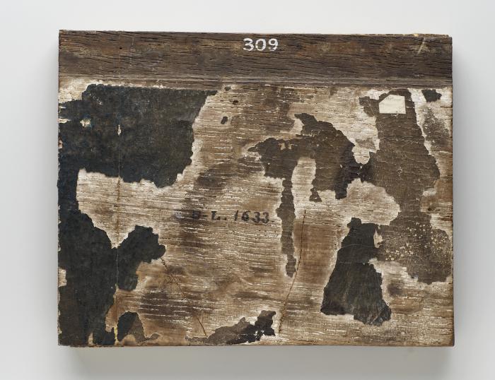 Panel (fragment of a casket?), 10 arches across (frise d'arcatures; colonnettes; coffret) (Back)
