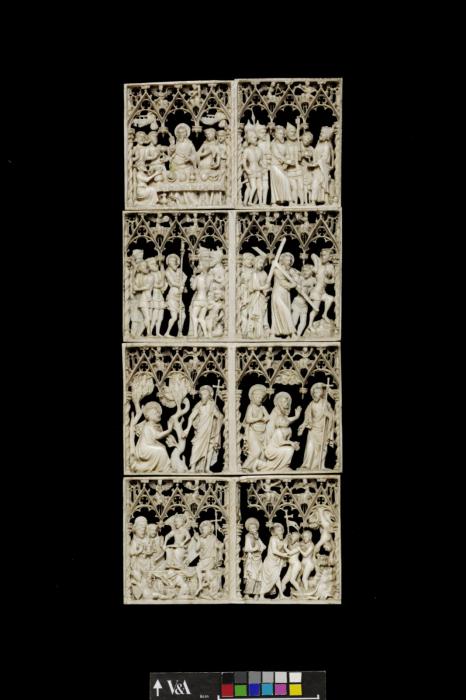 Openwork panels, 4 registers, 3 arches across (plaques ajourées; frise d'arcatures) (Front)