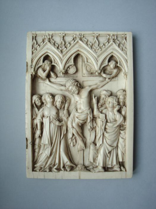 Wing, right (fragment of a diptych), 1 register, 3 arches across (frise d'arcatures; plaquette) (Front)
