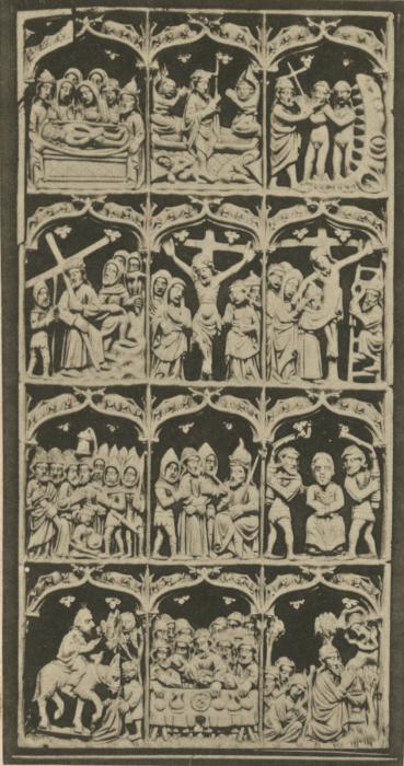 Openwork panel (plaque ajourée), 4 registers, 3 ogee arches across (frise d'arcatures) (Front)
