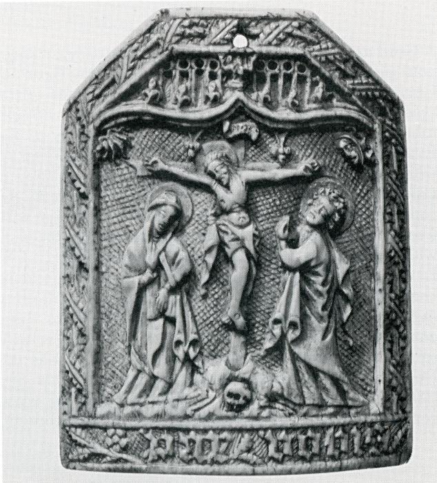 Pax, 1 register, 1 ogee arch across (baiser de paix) (Front)