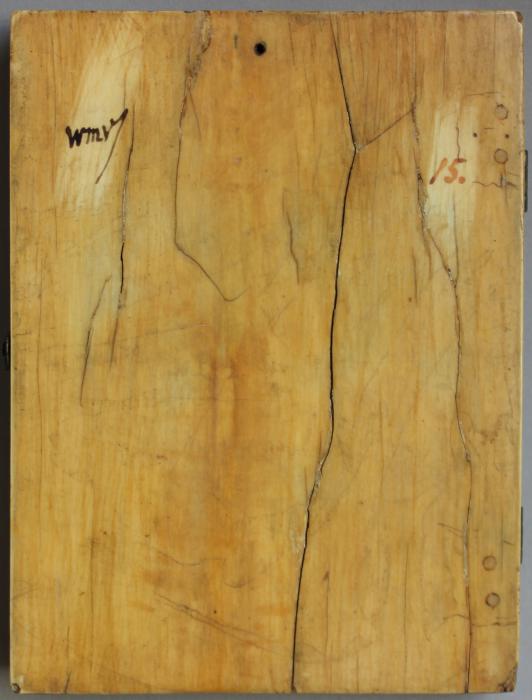 Diptych, 1 register, 1 arch across (Back, left wing)