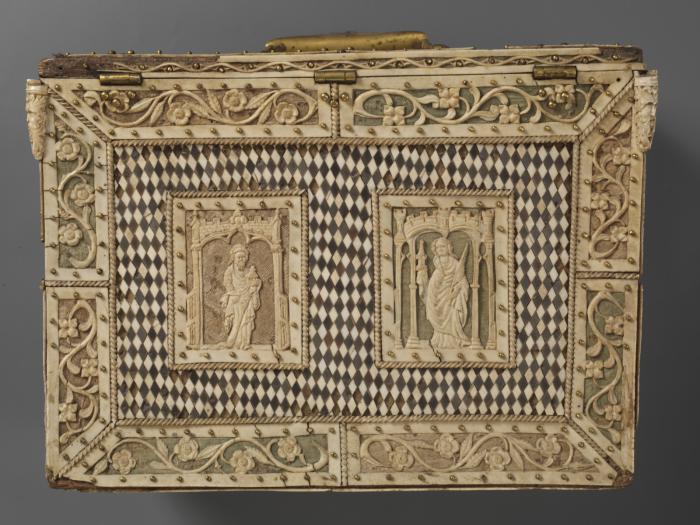 Casket with openwork panels (coffret; plaques ajourées) (Body, back)