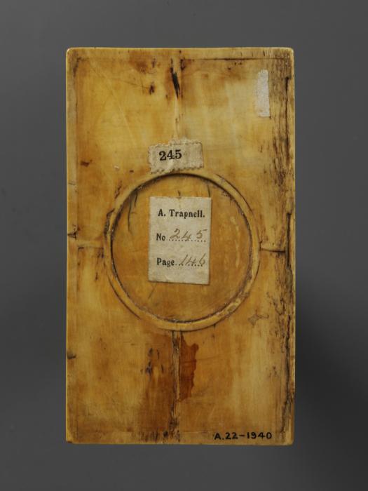 Writing tablet, 2 registers, 5 arches across (frise d'arcatures; tablette à écrire) (Back)