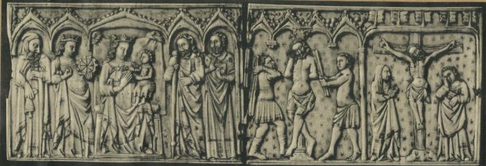 Diptych, 1 register, with arches (frise d'arcatures); so-called Innes Diptych (Front)