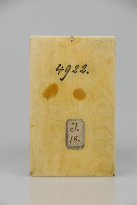 Panel, 1 register, 1 arch across (plaquette) (Back)