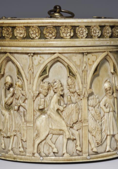 Pyxis with arches, band of rosettes (frise d'arcatures; décor de roses; pyxide) (Detail 1)