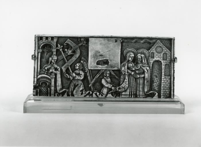 Panel (fragment of a casket; front), 1 register (coffret) (Front)