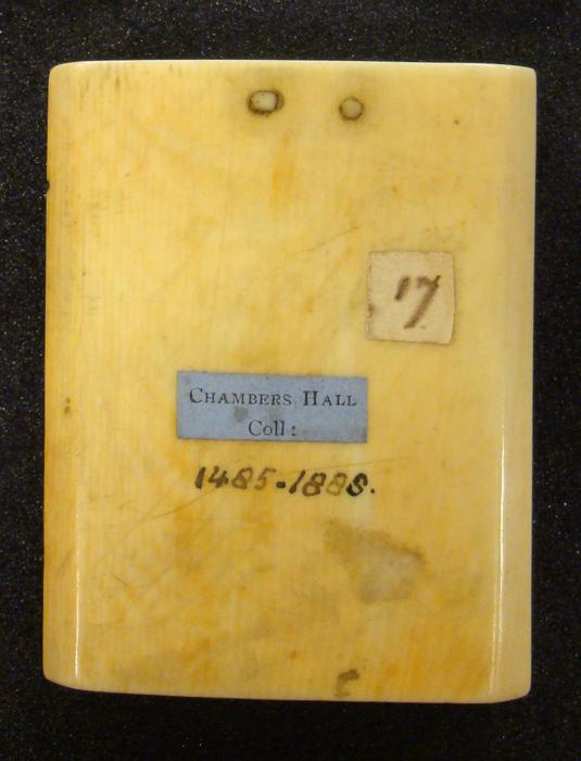 Diptych, 1 register, 3 arches across (plaquettes; frise d'arcatures) (Back)