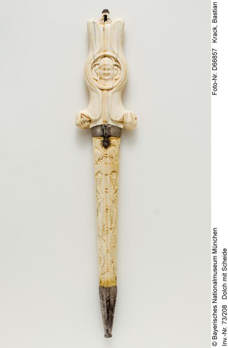 Dagger handle and sheath, with arches and bands of rosettes (manche et fourreau de poignard; décor de roses) (Side 2)