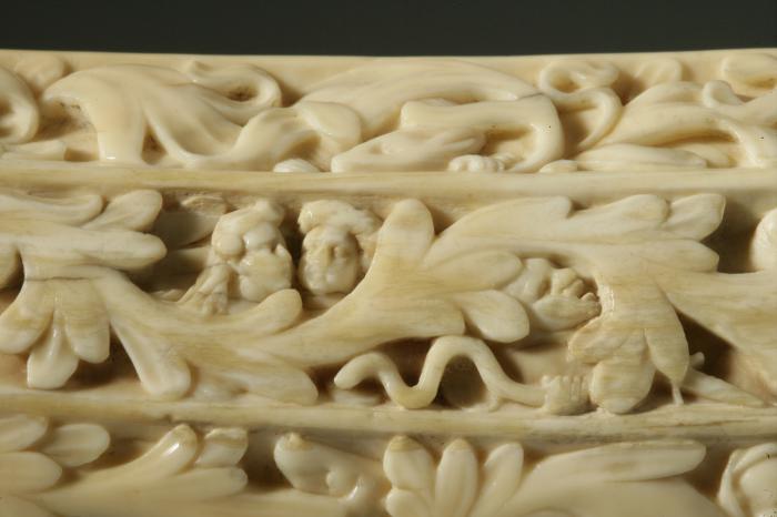Hunting horn (oliphant) (Detail, side 1)