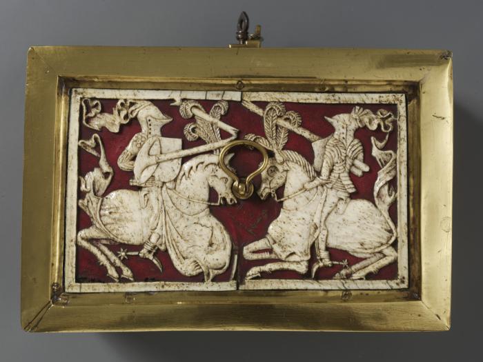 Casket (coffret), with openwork panels (plaques ajourées) (Lid)
