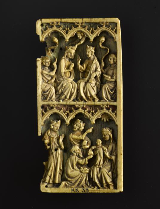 Wing, right (part of a diptych), 2 registers, 3 arches across (plaquette; frise d'arcatures) (Front)