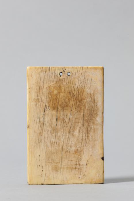 Wing, left (fragment of a diptych), 1 register, 5 arches across (plaquette; frise d'arcatures) (Back)