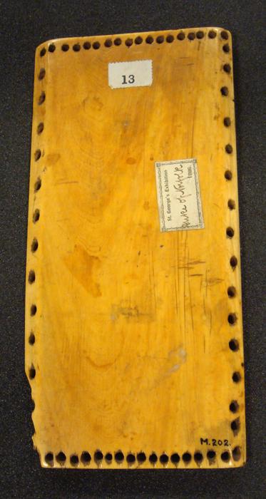 Wing, right (fragment of a diptych), 2 registers, 5 arches across (frise d'arcatures) (Back)