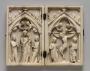 Diptych, 1 register, 1 arch across (plaquettes; colonnettes) (Front)