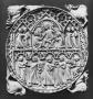 Mirror case, 2 registers, with arches and band of rosettes (valve de miroir; frise d'arcatures; colonnettes; décor de roses) (Front)