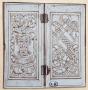 Diptych, 1 register, 1 arch across (colonnettes; plaquettes) (Back)