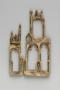 Openwork diptych, 3 registers (colonnettes; ajouré) (Front, broken fragment)