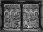 Casket, with arches and quatrefoils (coffret; frise d'arcatures; quatre-feuilles) (End, right)