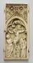 Panel (fragment of a polyptych), 1 register, 1 arch across, bands of rosettes (plaquette; décor de roses) (Front)