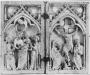 Diptych, 1 register, 1 arch across (plaquettes; colonnettes) (Front)
