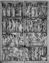 Diptych, 4 registers, bands of rosettes (décor de roses) (Front)