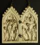Gabled diptych, 1 register, 1 arch across (Front)